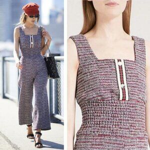 MAJE Renatelle Tweed Jacquard Jumpsuit Size Medium